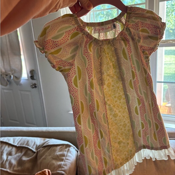 Colorful Patterned Dress with Ruffle Hem - Picture 2 of 2